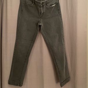 Gray cuffed LOFT Modern Skinny ankle pants